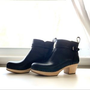 Swedish Hasbeens Black Belted Booties